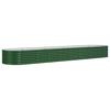 Raised Garden Bed Galvanized Steel 368 X 80 X 36 Cm Green