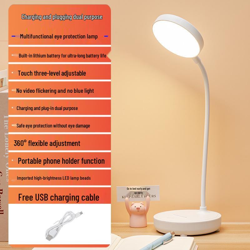 LED Table Lamp: Ambient Night Light & Eye-Friendly Study Lamp for Bedside & Bedroom.
