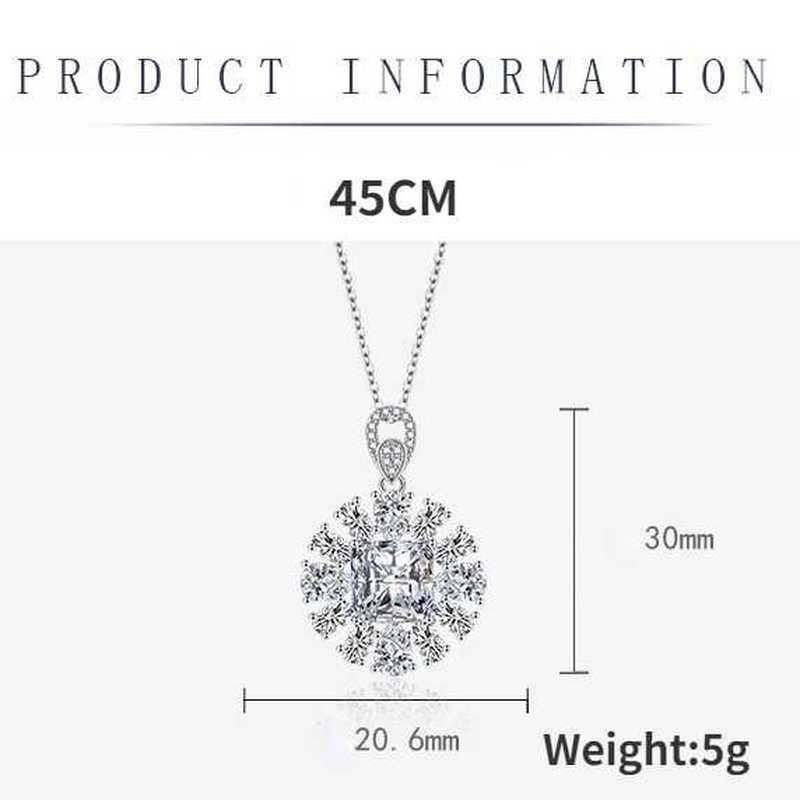 Sace Gems Κλασικό πολυτελές γυναικείο κρεμαστό κολιέ ζιργκόν Κοσμήματα Δώρο πάρτι υπόσχεσης γάμου
