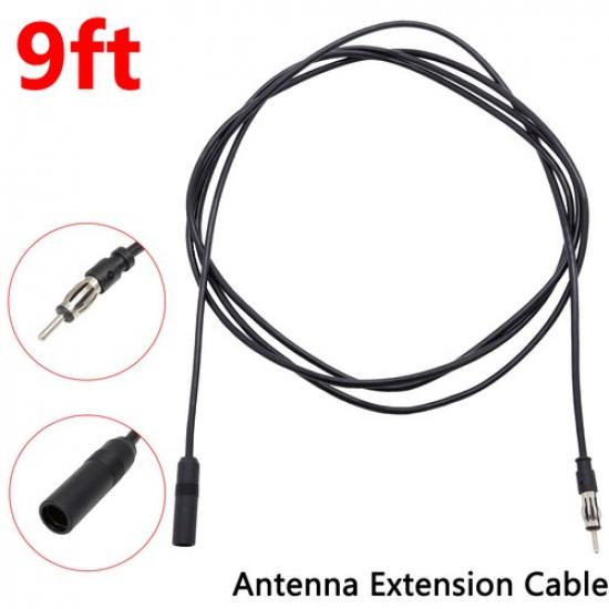 

9ft(M-F) Car Stereo Radio Auto AMFM Antenna Extension Cable Wire Cord Adapter