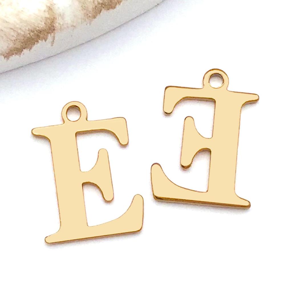 Stainless Steel Alphabet Pendant Jewelry Accessories for DIY Necklaces, Bracelets & Earrings
