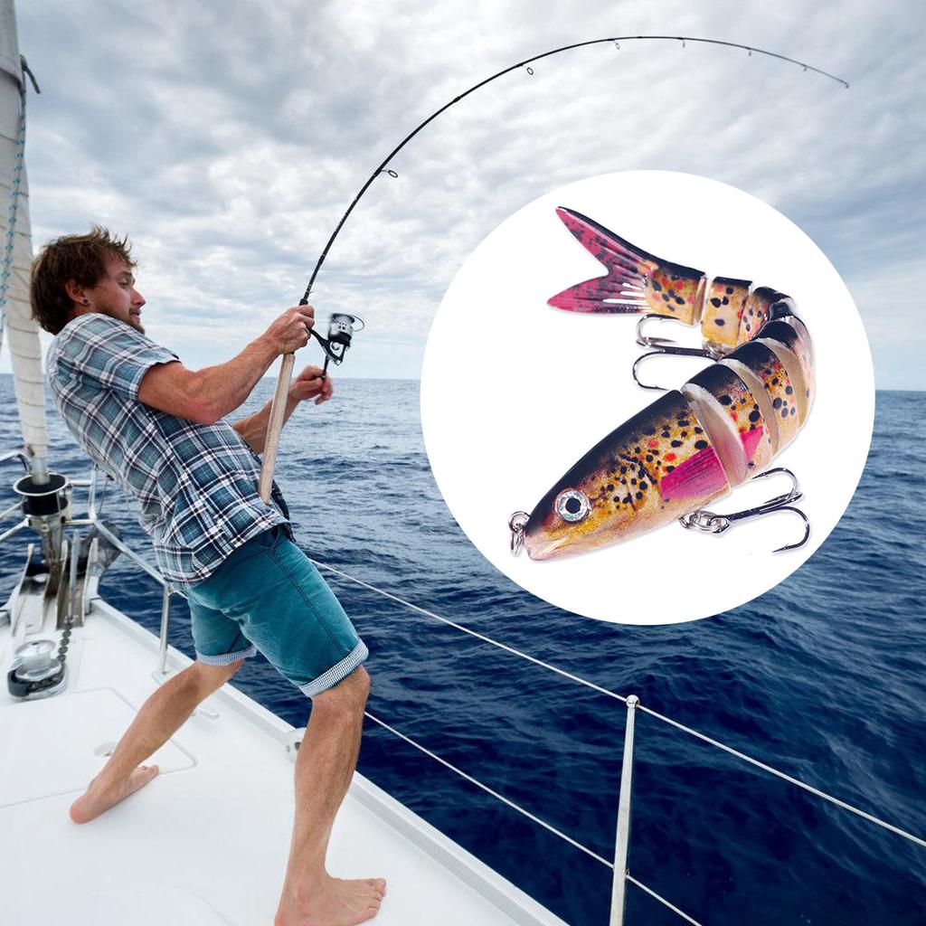 18g Multi Jointed Swimbaits 13.4cm Fishing Lure 8 Segment Artificial Hard Bait Bionic Swimming Lures with Hook for Bass