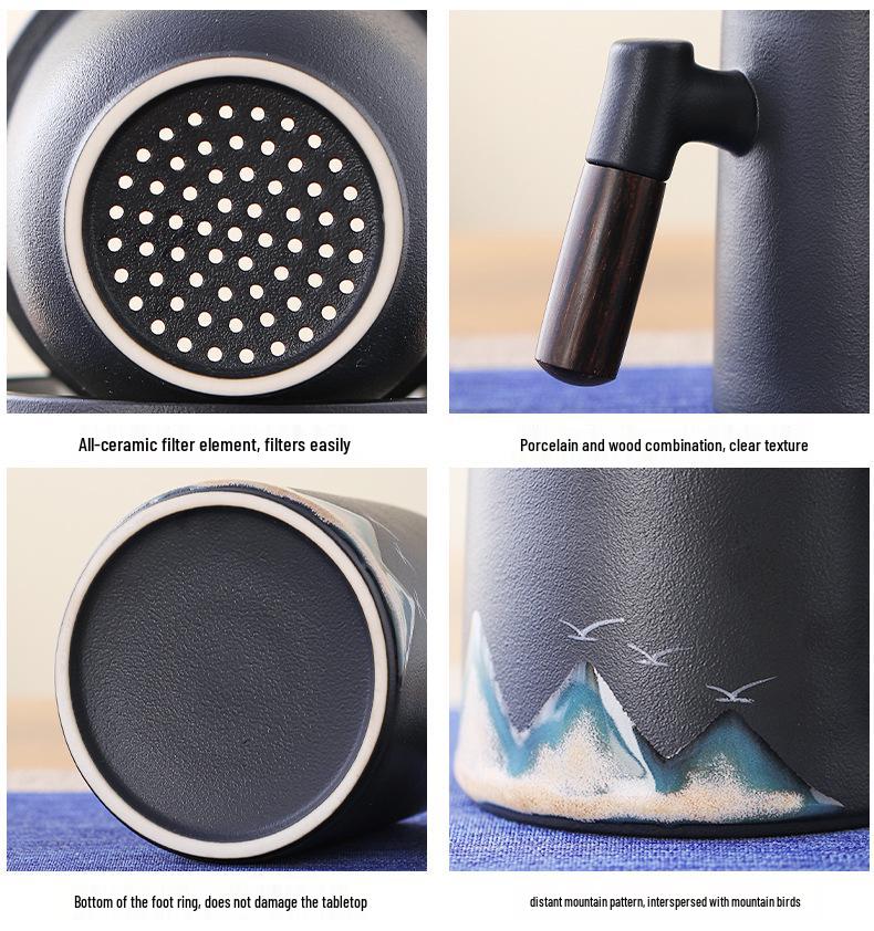 Corporate Anniversary Tea & Water Separation Mug - Custom Logo Option