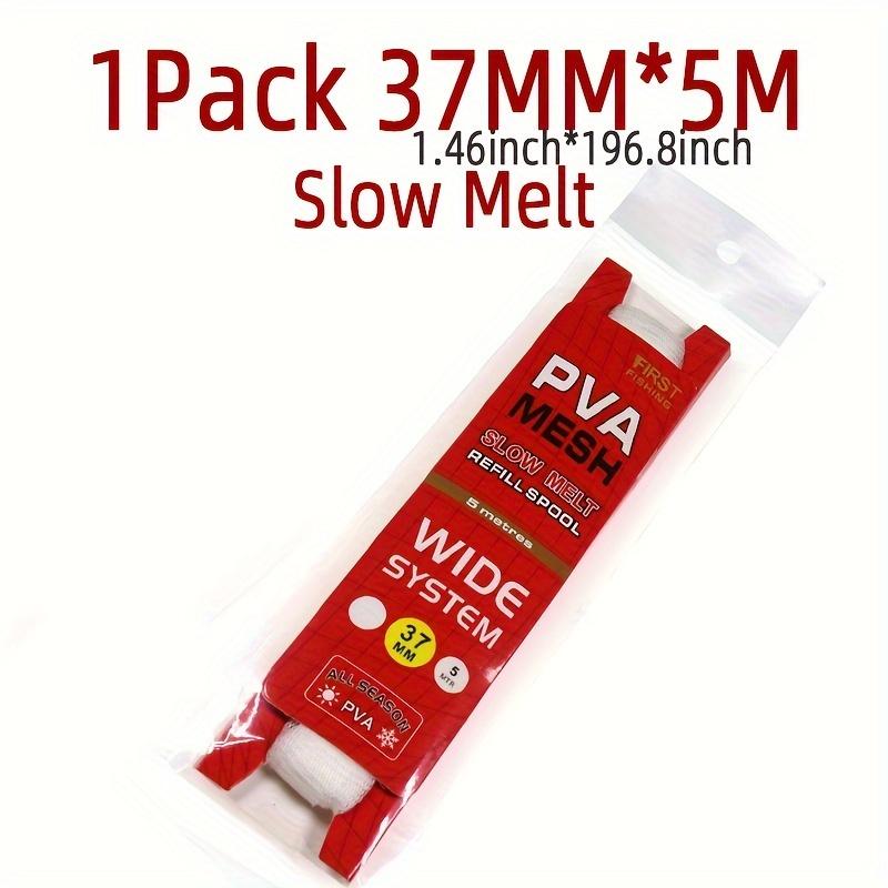 1PC Carp Fishing PVA Mesh Refill Roll Hair Rig Hook Bait Feeder Nets Bags Hook Water Dissolving Refillable PVA For Stocking Bags for Pellets and Rigs