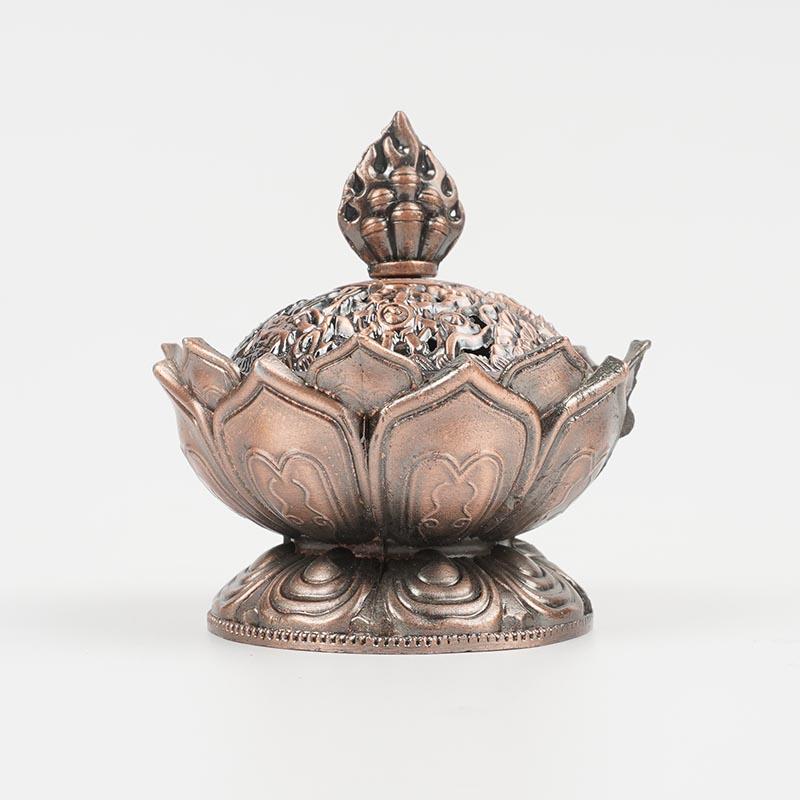 

Курильница с цветком лотоса, держатель Будды Будды, латунная мини-курильница, благовония, металлическое ремесло, дом color3