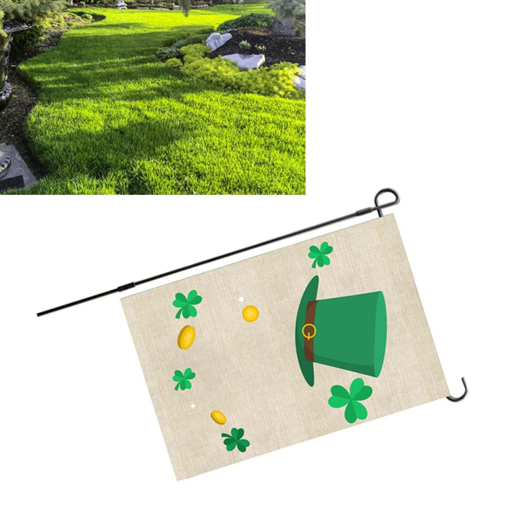 St Patricks Day Garden Flag Innovative Exquisite Decorative Double Side Garden Flag for Irish