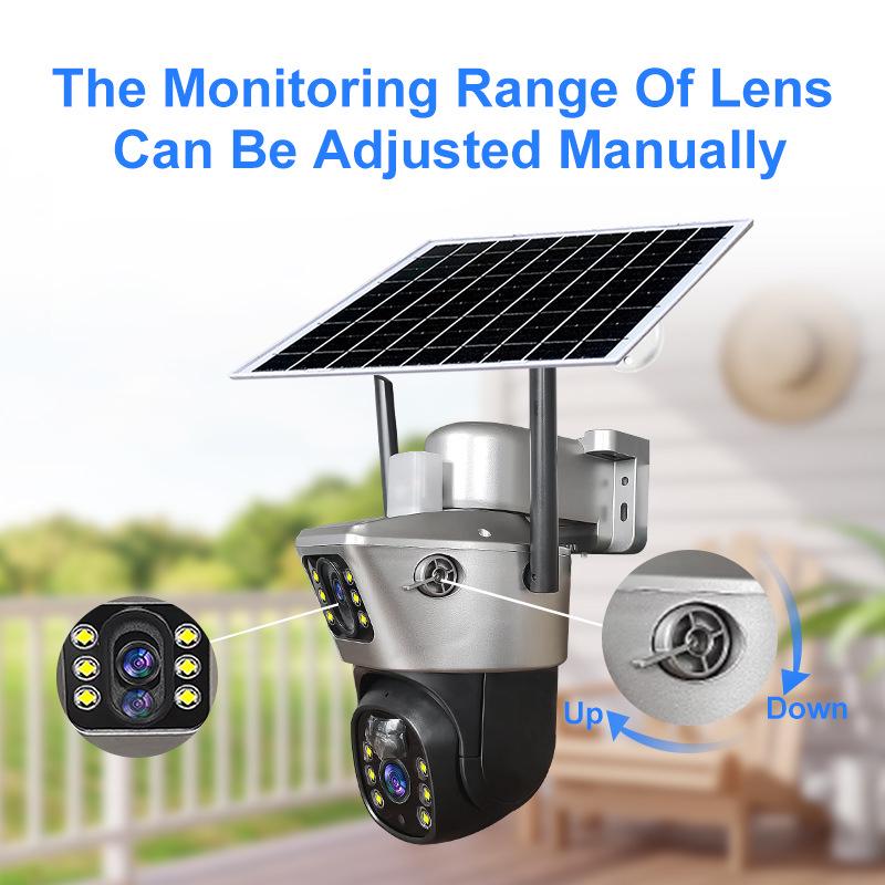 Wireless Solar-Powered Outdoor Night Vision Surveillance Camera with Low Power Consumption