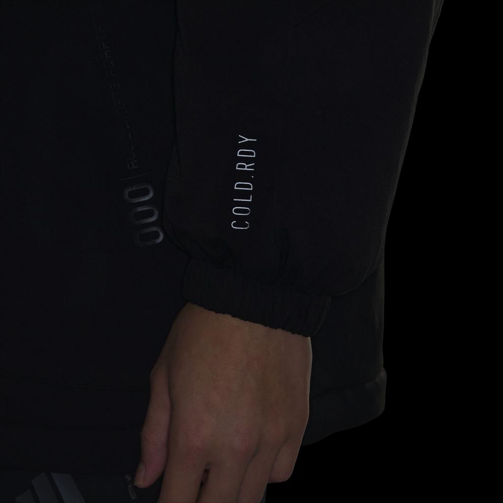 Adidas FW24 Lightweight Padded Jacket Series Water-Resistant Warm Sports Casual Hooded Coat Men Jacket Black JY4195