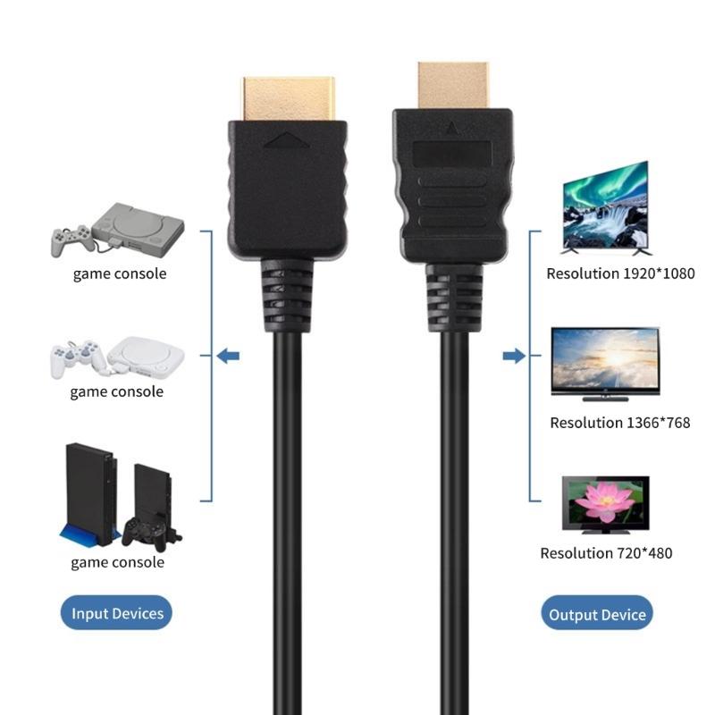 Converter Adapter for Video to High Definition Conversion Cable Game Console Connection Cable 79''