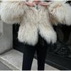 Temperamental Elegant Faux Fur Coat: Solid Color, Long Sleeve, Warm Winter Fashion for Women