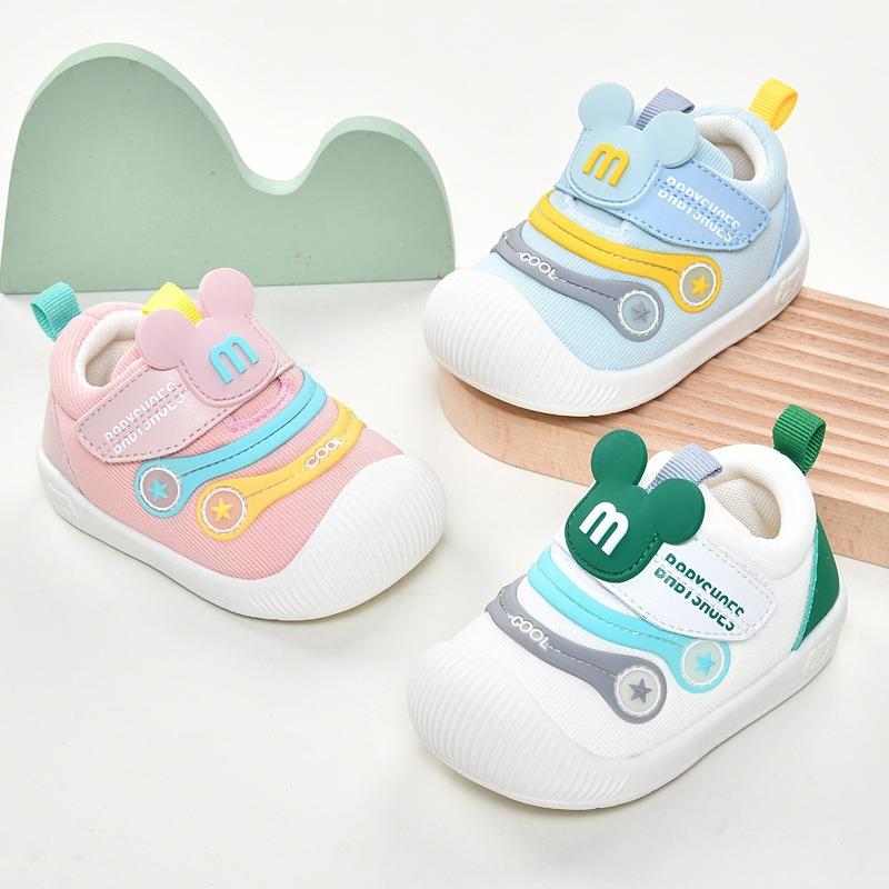 Fumeier learning-to-walk shoes, boys' and girls' baby spring-autumn style shoes, anti-tip breathable soft sole shoes, 0–3 years old