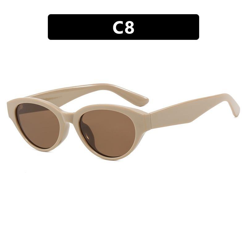 New fashionable cat-eye sunglasses for men and women, sophisticated minimalist casual outdoor versatile European and American UV-blocking sunglasses