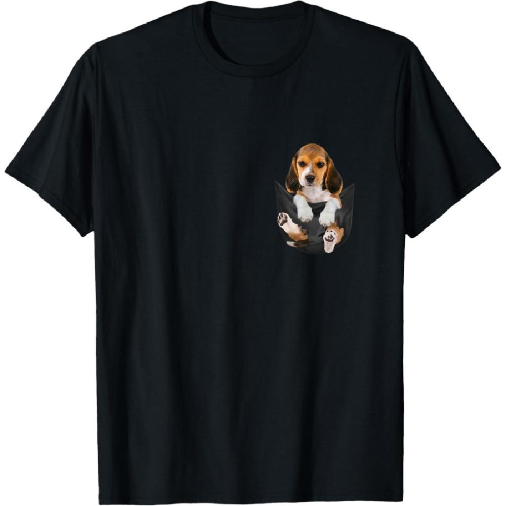 

Dog Lovers Gifts Beagle In Pocket Funny Dog Face T-Shirt for Men Women Kids XXXXXL чорний