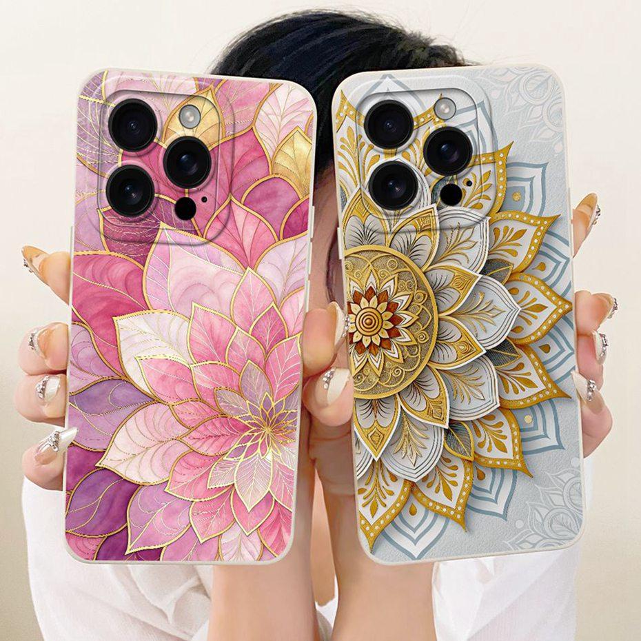 Cute Printed Phone Case For iPhone 16 Pro Max iPhone16 16Pro Soft Silicone Shockproof Cases For iPhone 16ProMax Covers Bumpers