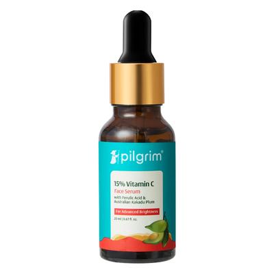 Pilgrim 15% Vitamin C Serum 20ml For Glowing Skin With Ferulic Acid & Vitamin E For All Skin Types