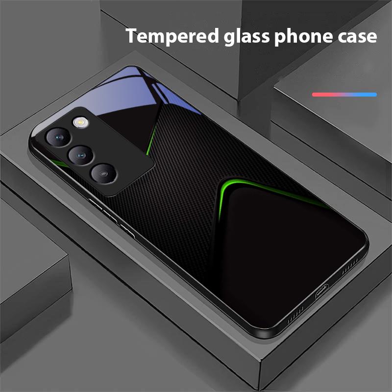 Simple And Large For Y72 33S 11 03 36 96 Lite 35 16 Iqoo 12 V40 SE 5G 29 40 21 30 X80 Pro Vivo Tempered Glass Phone Case Black