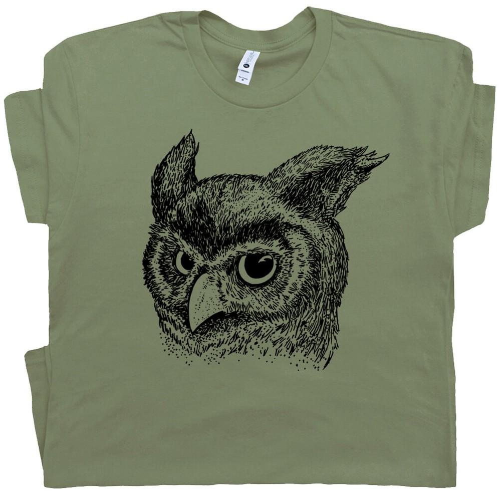 Футболка с совой Крутые футболки с совой Лесная сова Ночная сова Винтажная сова-ухань Унисекс футболка S