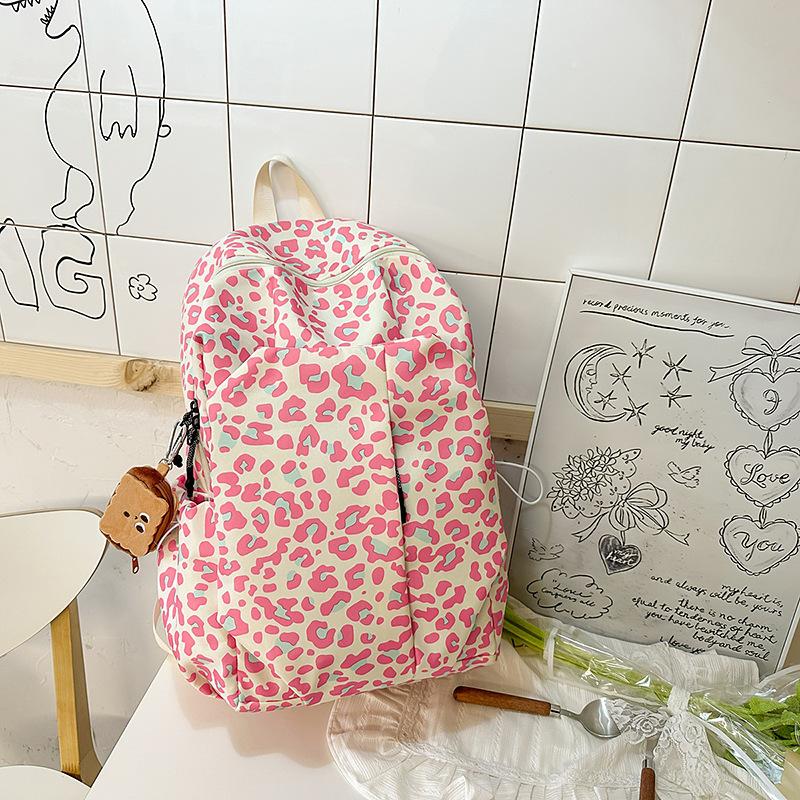 Casual printed backpack simple high value junior high school large capacity schoolbag student bag foreign style versatile shoulder back