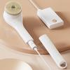 Electric Back Scrubber with 6 Brush Heads Waterproof 360 Degrees Rotation Long Handle Shower Brush Rechargeable Bath Tool for Exfoliation Massage
