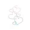 1PC   insMinimalist Heart Acrylic Cake Decoration Baking Cake Valentine's Day Dessert Party Decoration