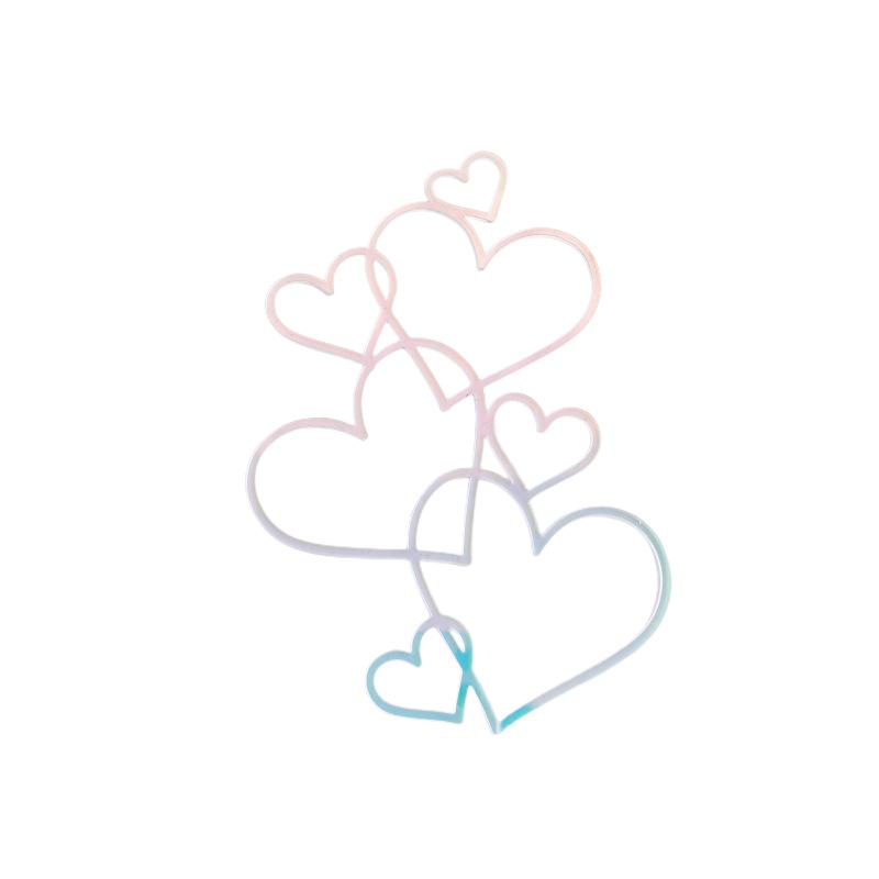 1PC   insMinimalist Heart Acrylic Cake Decoration Baking Cake Valentine's Day Dessert Party Decoration