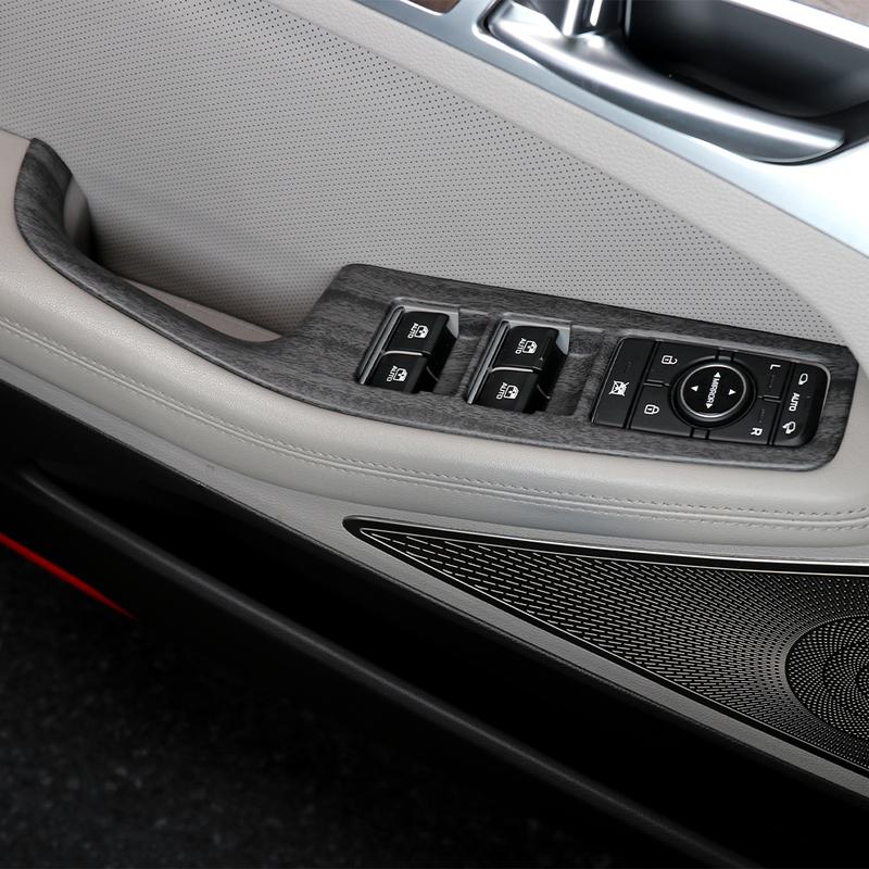 Wood Grain ABS Central Console Gear Shift Window Button Air Vent Cover For Genesis G80 DH 2015- Accessories LHD