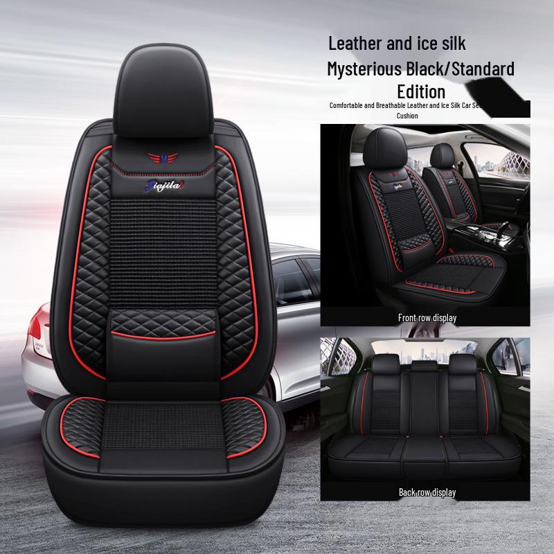 JJL Universal Full Wrap Car Seat Cushion - All Seasons, Solid Color, Sports Style