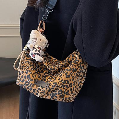 Modische Taschen für Damen Neue Mode Ein-Schulter Knödel-Tasche für Damen Leopardenmuster Umhänge-Tragetasche