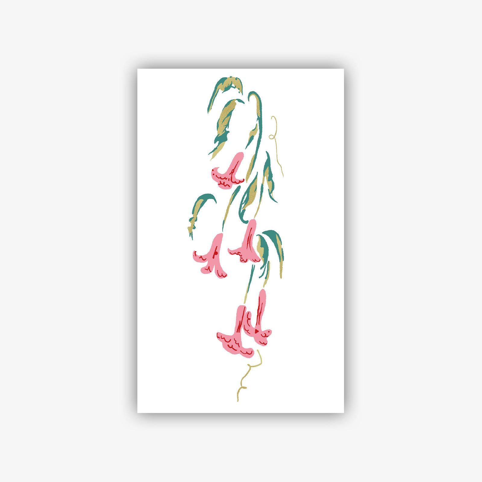 High-end gothic style simple personality sun arm tattoo sticker 9*15