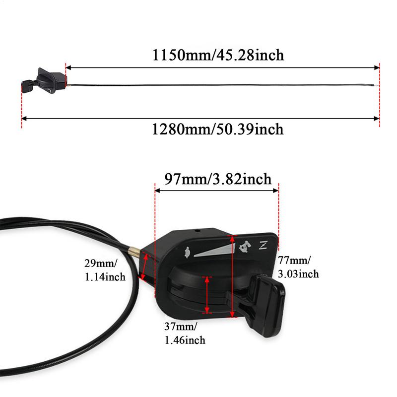 For XT-1/2 50 GX54 ST54 LX50 Throttle Control Cable Assembly Lawn Tractor Mower Accelerator Cable Replacement Parts 946-05098C