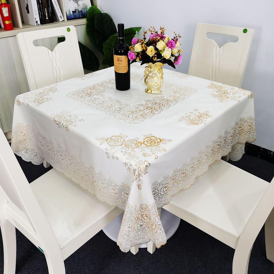Waterproof, Oil-Proof And Anti-Scalding Coffee Table Tablecloth Leave-In Rectangular Dining Table Cloth Household Living Room Light Luxury Non-Slip