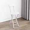 Portable Folding Chair With Backrest Home Dining Student Dorm Office Training Lightweight Metal Frame