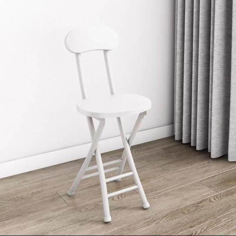 Portable Folding Chair With Backrest Home Dining Student Dorm Office Training Lightweight Metal Frame