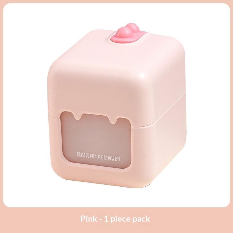 1 Set Travel Makeup Remover Case Leak Proof Integrated Storage Box For Cotton Pads And Remover Liquid Outdoor Cosmetic Container