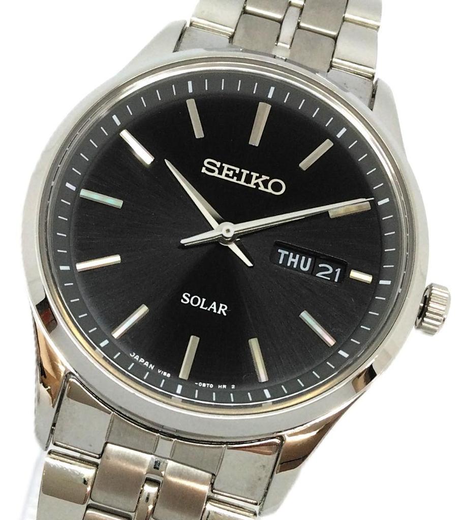 [USED] Used Seiko Day-Date Men's Watch with Solar Battery (107085)