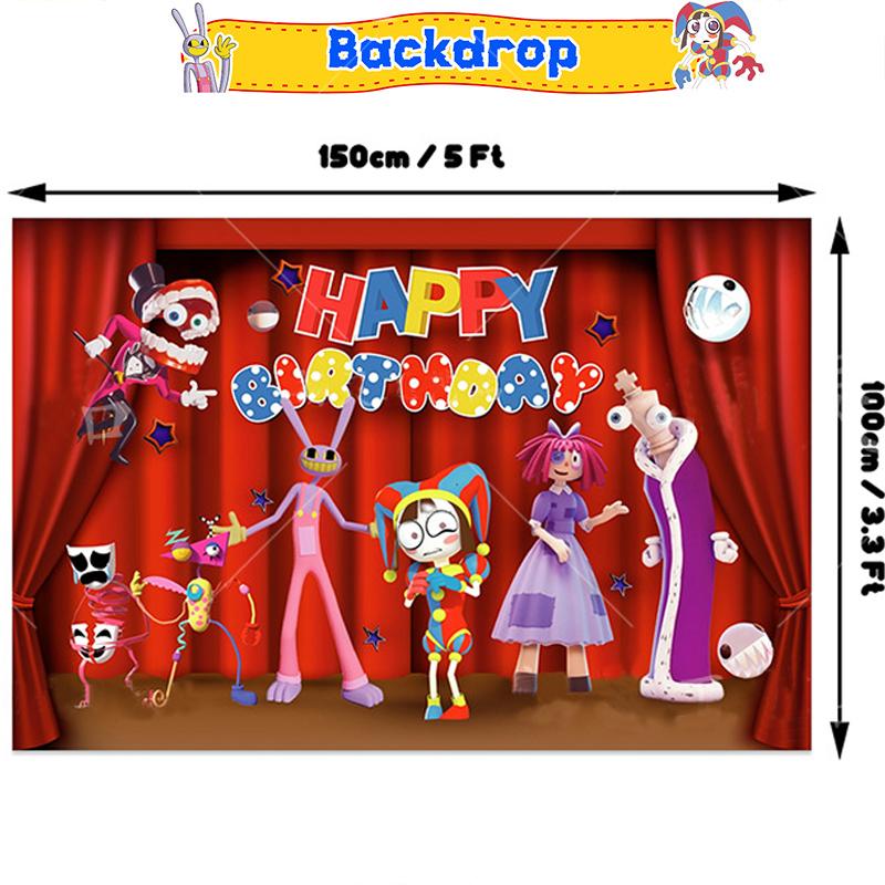 Amazing Tableware Birthday Party Decoration Digitaled Circus Balloon Banner Cake Topper Party Supplies Baby Shower Decor Gifts