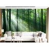 Groen Bosbehang Bos Muurschildering Mistig Bos Boom Behang Natuur Landschap Muurschilderingen Voor Badkamer Woonkamer Huisdecoratie Muurschildering