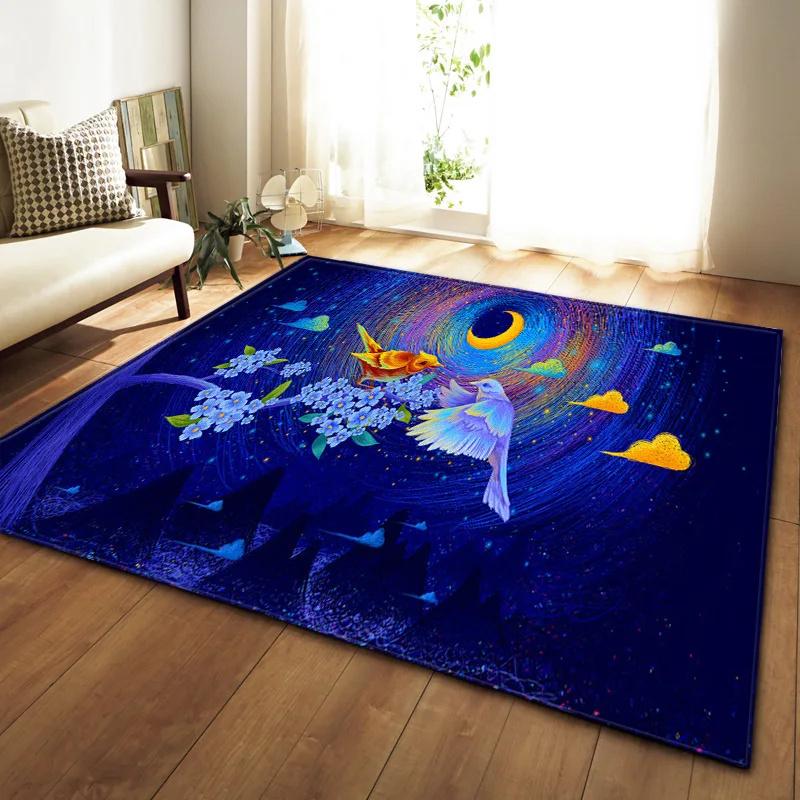 Cartoon Animals Colour Fox Flamingo 3D Print Carpets For Living Room Bedroom Area Rug Child Home Decor Carpet Kids Room Play Mat