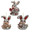 Bunny Acrylic Pendant Ornaments 2D Flat Pendants Car Home Backpack Decor Hanging Ornament Decor Hanging H1H1