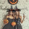 Eye Catching Witch Hat With Mesh Panel Halloween Party Wear Practical Fabric Cosplay Props Costume Accessory