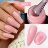 2-in-1 Nude Transparent Gel Nail Polish: Base & Top Coat