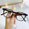 Stylish Unisex Myopia Glasses with Anti-Blue Light, Kuaishou Square Frame, Street Style for Fashionable Students