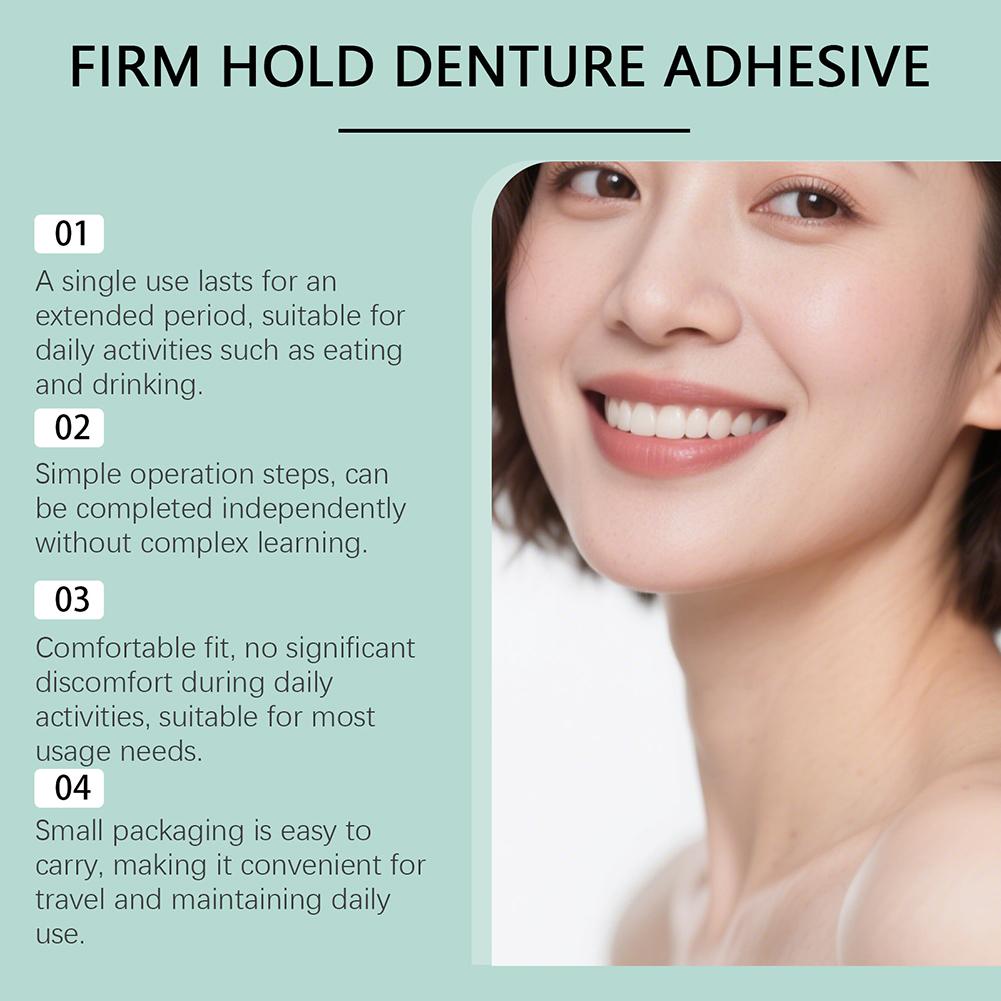 Long Lasting Denture Adhesive Cream Comfort Fixing Seamless Fit Prevent Loosening Oral Care Health Premium Denture Fixative Glue