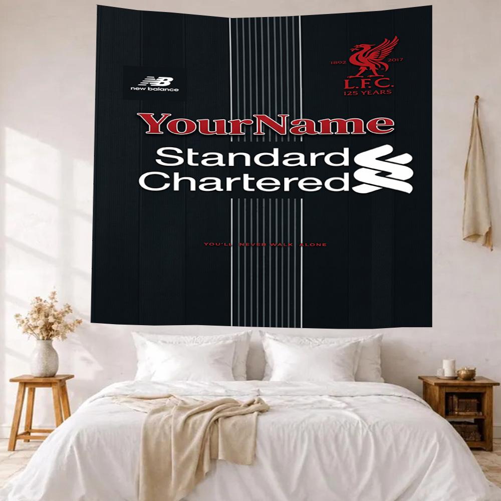 Liverpool Custom Your Name Wall Decor Tapestry Art For Pet Memorial Birthdaywedding Party Backdrop Family Gift