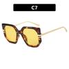 New fashionable square sunglasses women's high-end retro sunglasses trendy personalized sunscreen sunshade glasses