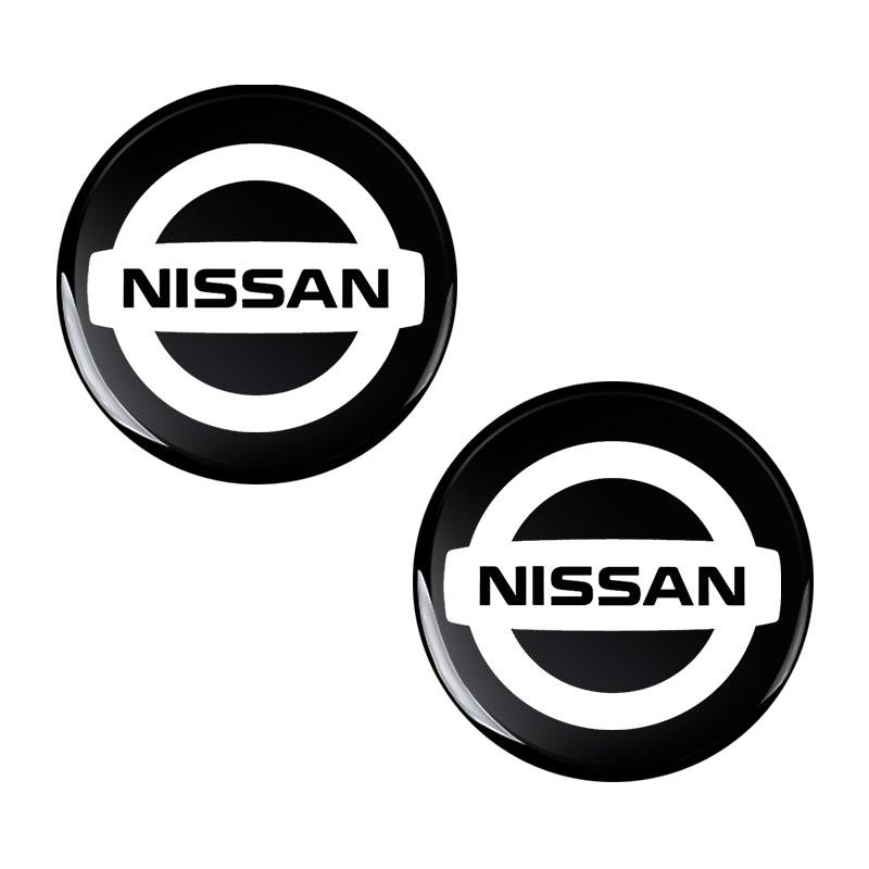 

Наклейки с эмблемой ключа нового автомобиля 14 мм, аксессуары с логотипом ключа управления для Nissan Nismo X-Trail T32 T31 Qashqai Tiida Teana, стайлинг автомобиля 2pcs black