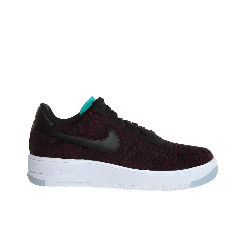 New Nike Af1 Flyknit Low Black Black Team Red Women's 820256-002