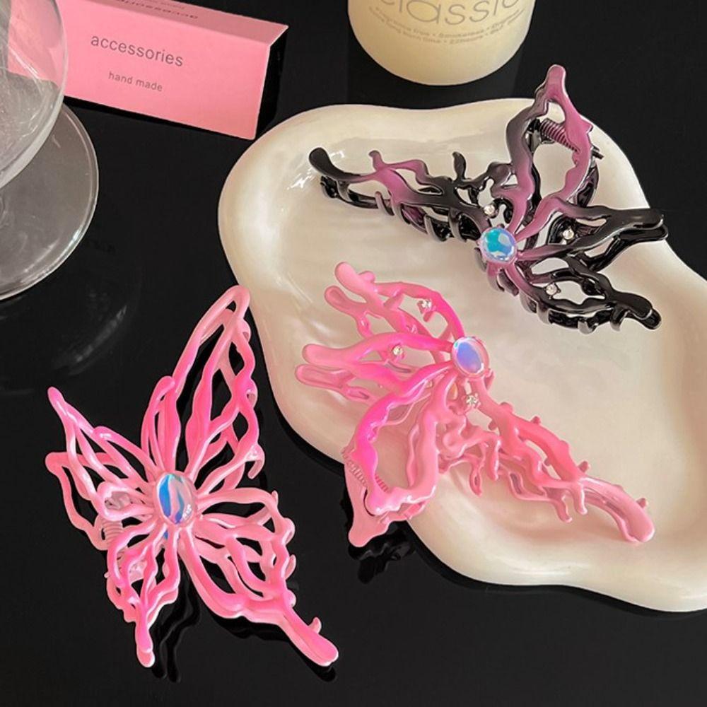 

Headwear Gradient Color Hair Clamp Jewelry Crystal Claw Clip Hair Styling Accessory