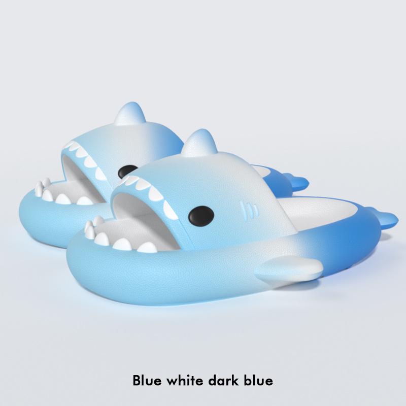 Rainbow Shark EVA Thick Sole Slippers - 4cm