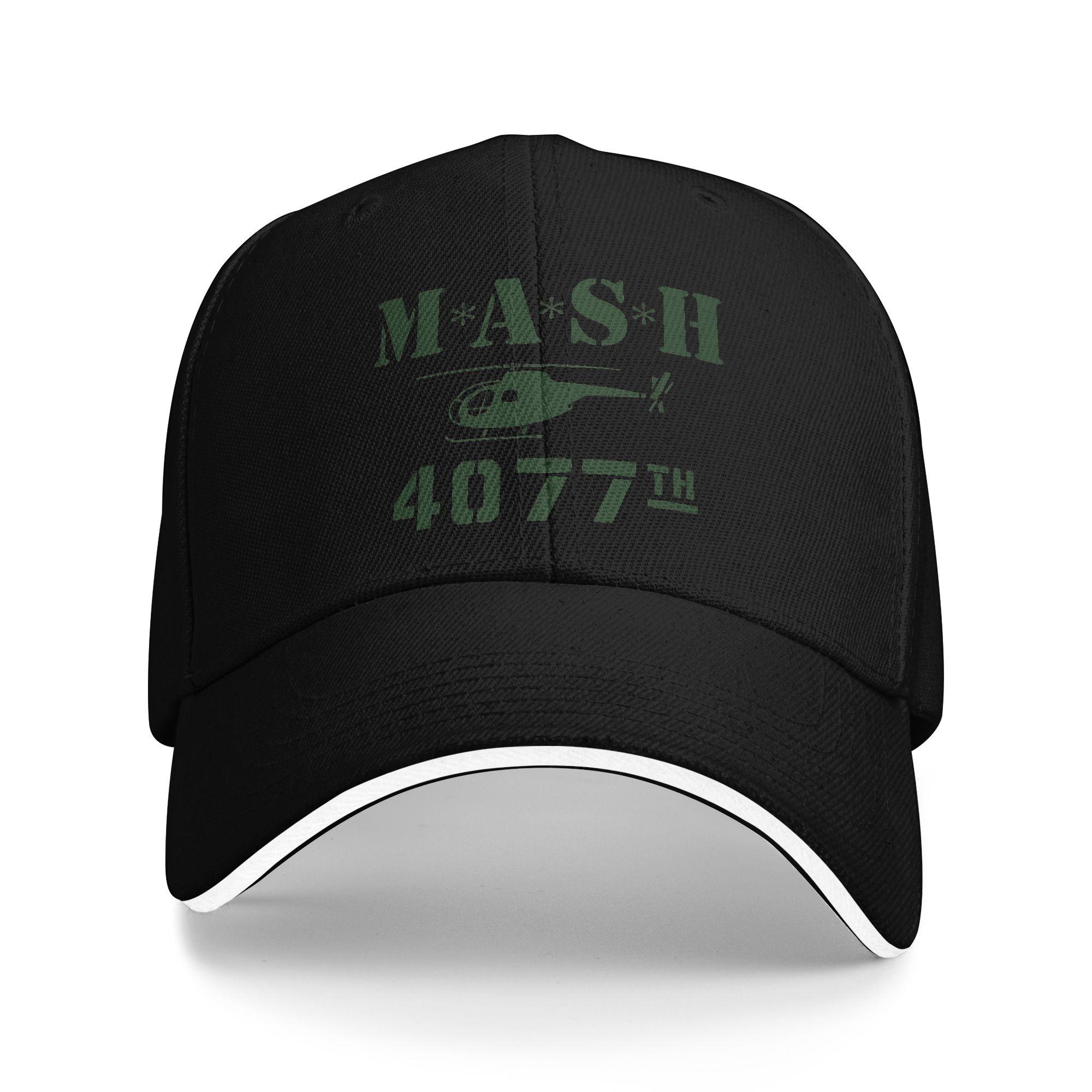 

MASH 4077 Baseball Cap Street Style Unisex-Teens Trucker Hat Sunscreen Custom Logo Kpop Rock Baseball Caps Birthday Present One Size